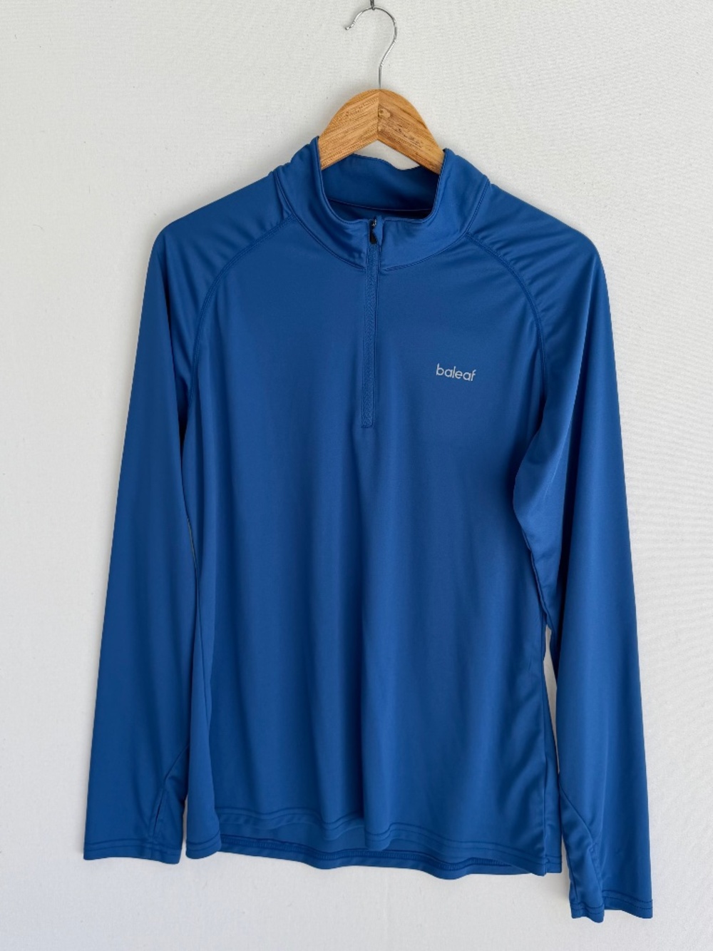 BALEAF Women’s XL Blue 1/4 Zip Mock Neck Long Sleeve Pull Over